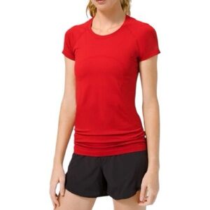 Lululemon Swiftly Tech Short Sleeve 2.0 Dark Red Womens Size 6
